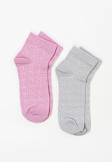 MONOGRAM ANKLE SOCKS SET