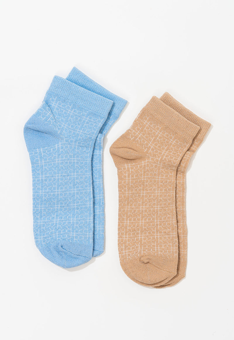 MONOGRAM ANKLE SOCKS SET