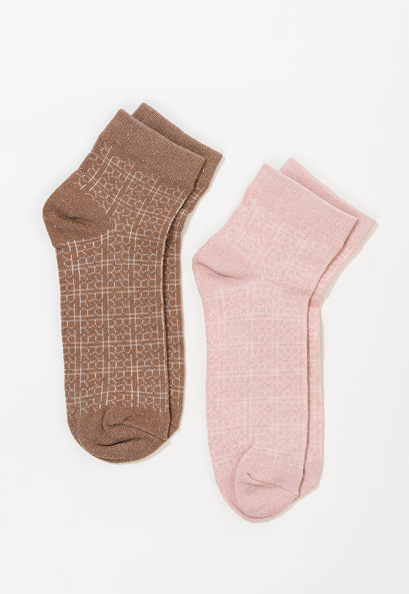 MONOGRAM ANKLE SOCKS SET