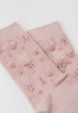 NAIFA BEADS SOCKS BEIGE