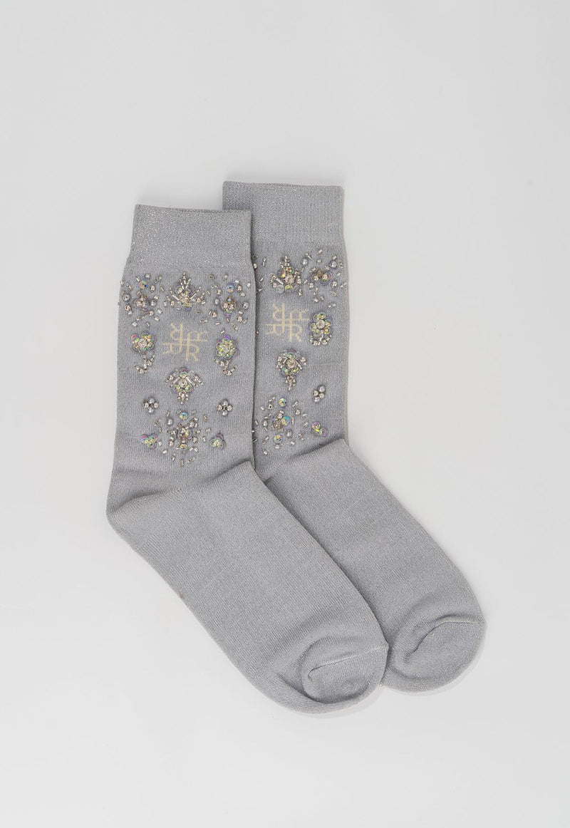 NAIFA BEADS SOCKS BEIGE