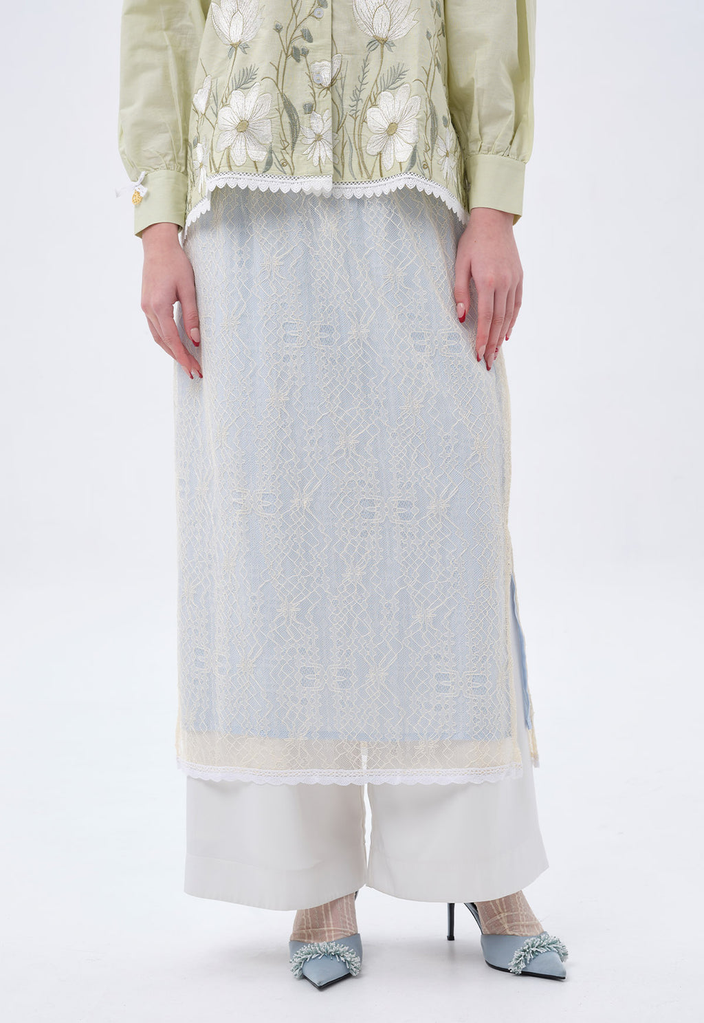 MATHIOLA LACE SKIRT