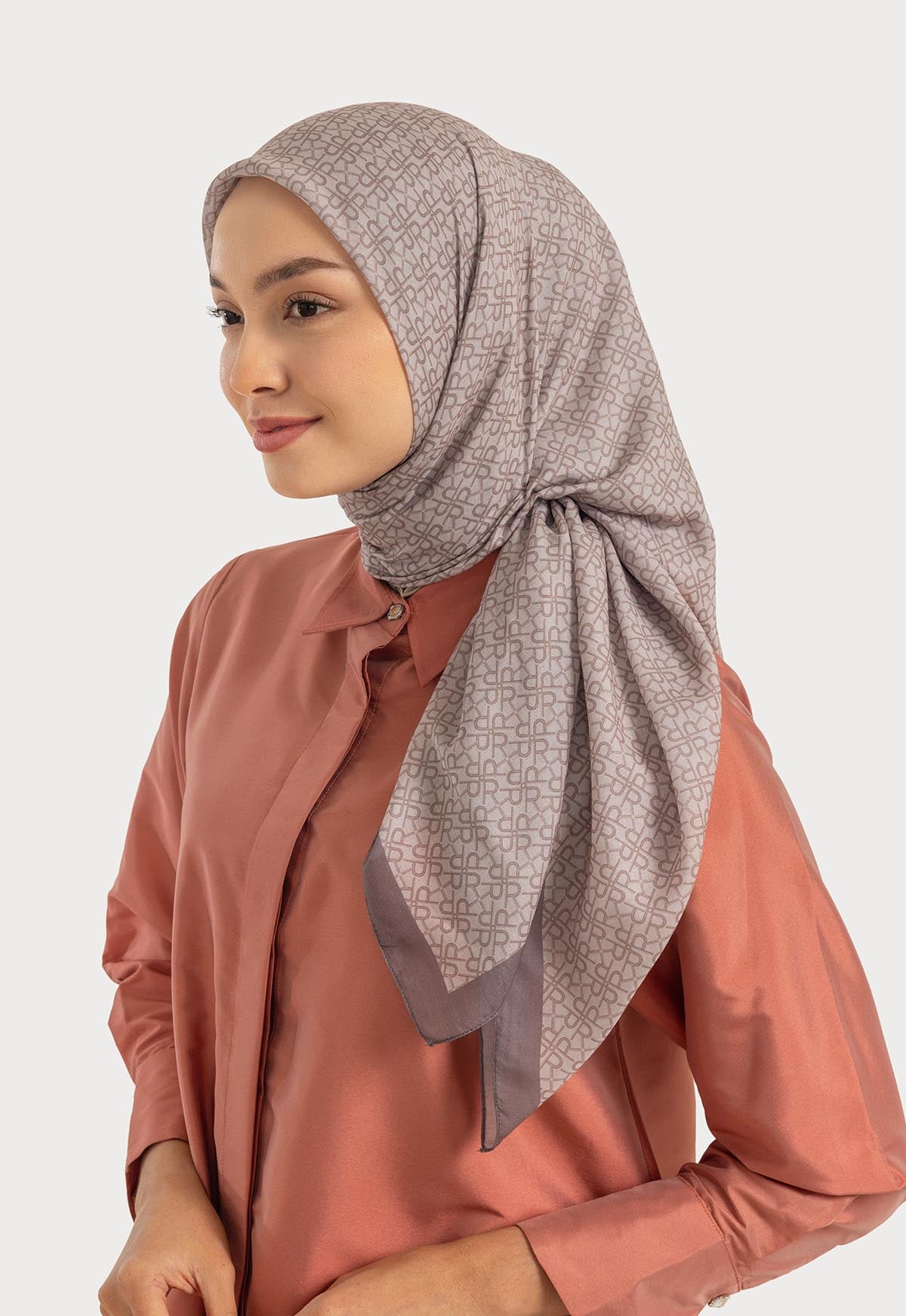 ZIYANA MONOGRAM SCARF