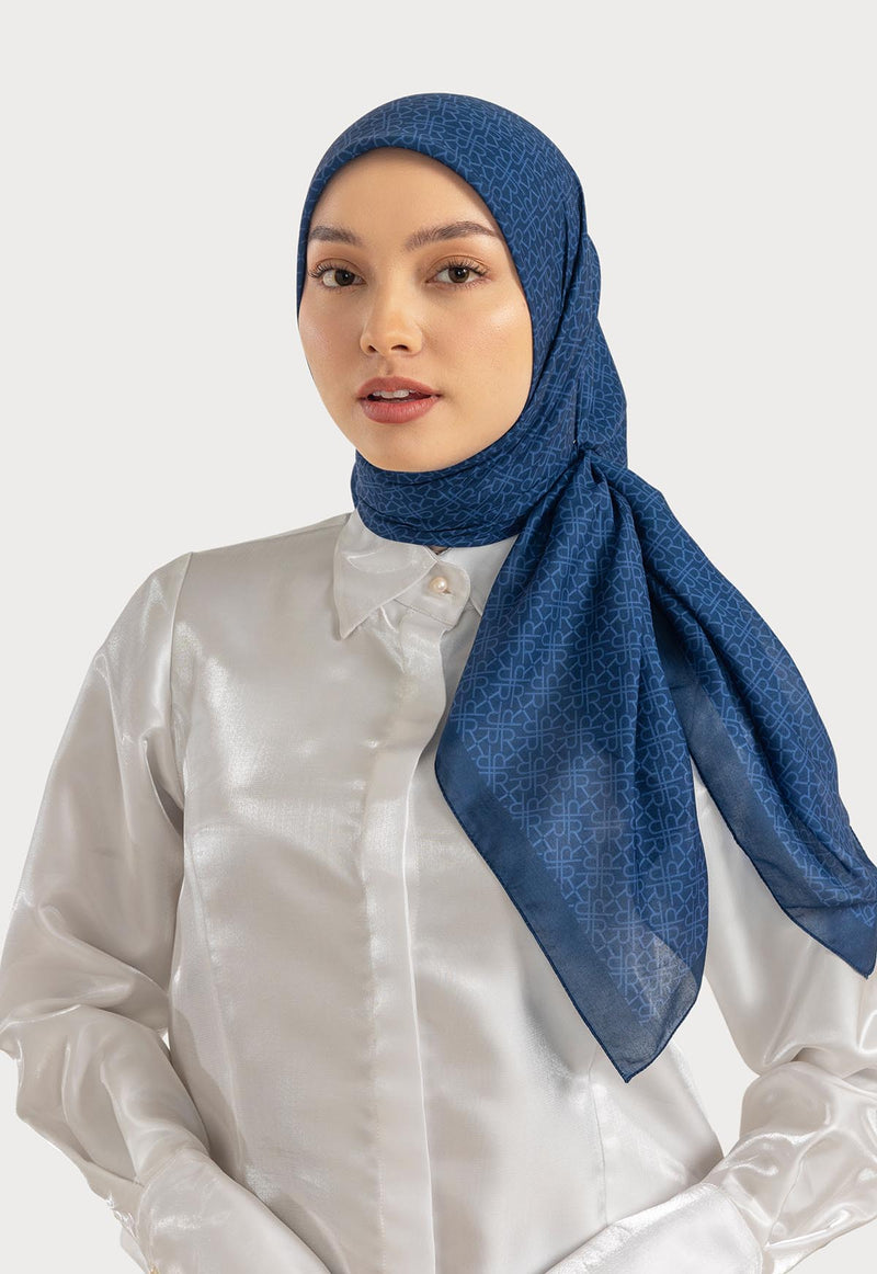 ZIYANA MONOGRAM SCARF