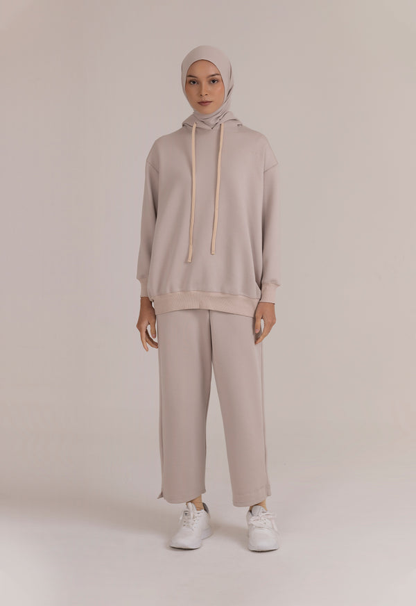 BOMBER HOODIE SAND