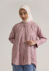 CORAL STITCH SHIRT DUSTY PINK