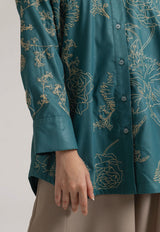 CORAL STITCH SHIRT EVERGREEN
